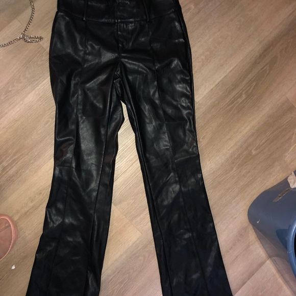 Faux Leather Flare Leg Pant - Picture 1 of 4
